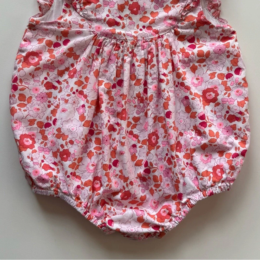 Jacadi Baby Girl Romper in Floral Liberty Fabric - Size 12M - Picture 5 of 14